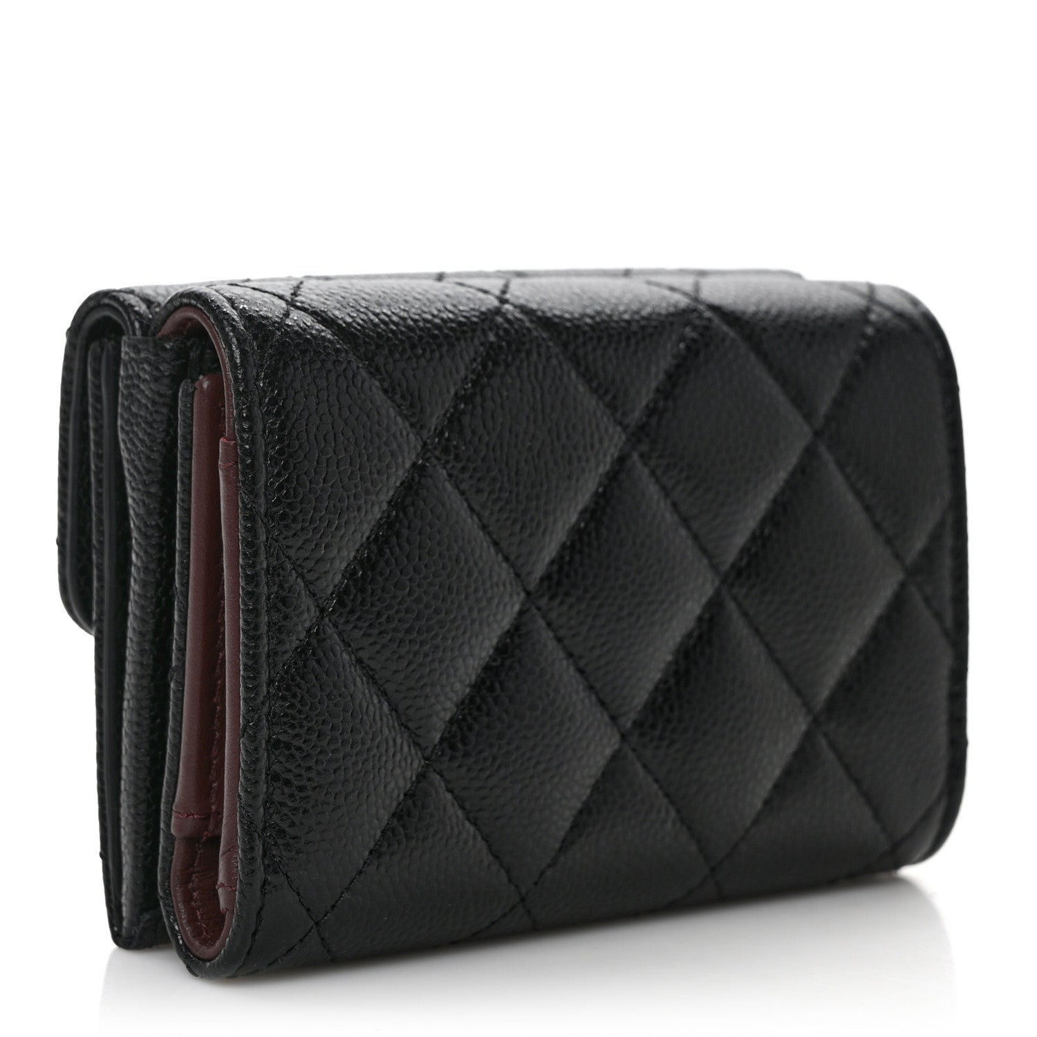 Chanel Caviar Quilted Double Flap Wallet Black 3 of 9