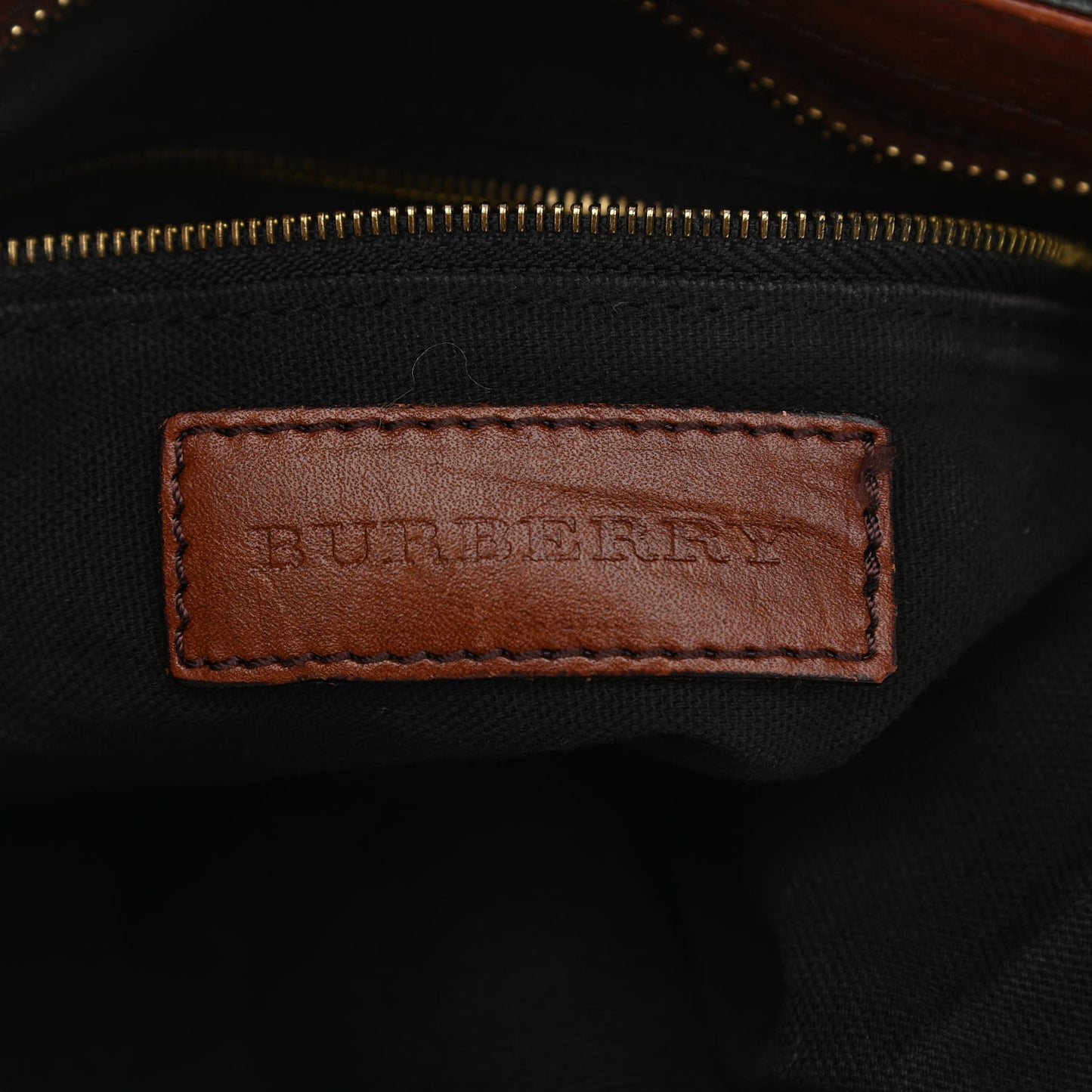 House Check Tote Dark Tan