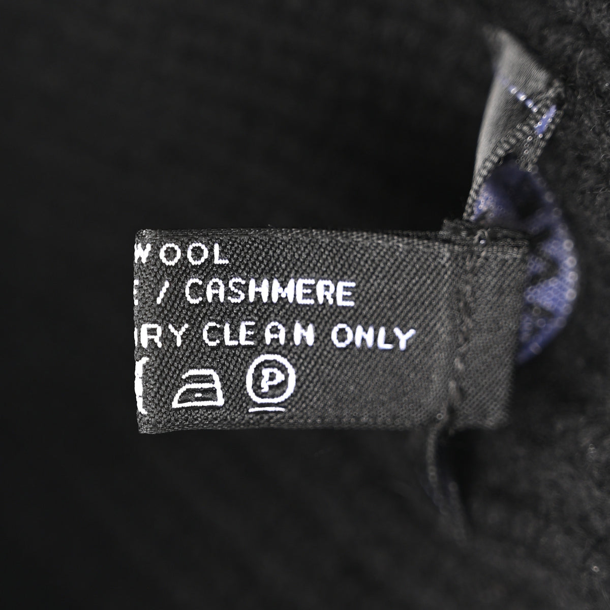 Wool Cashmere CC Beanie Hat Light Black White