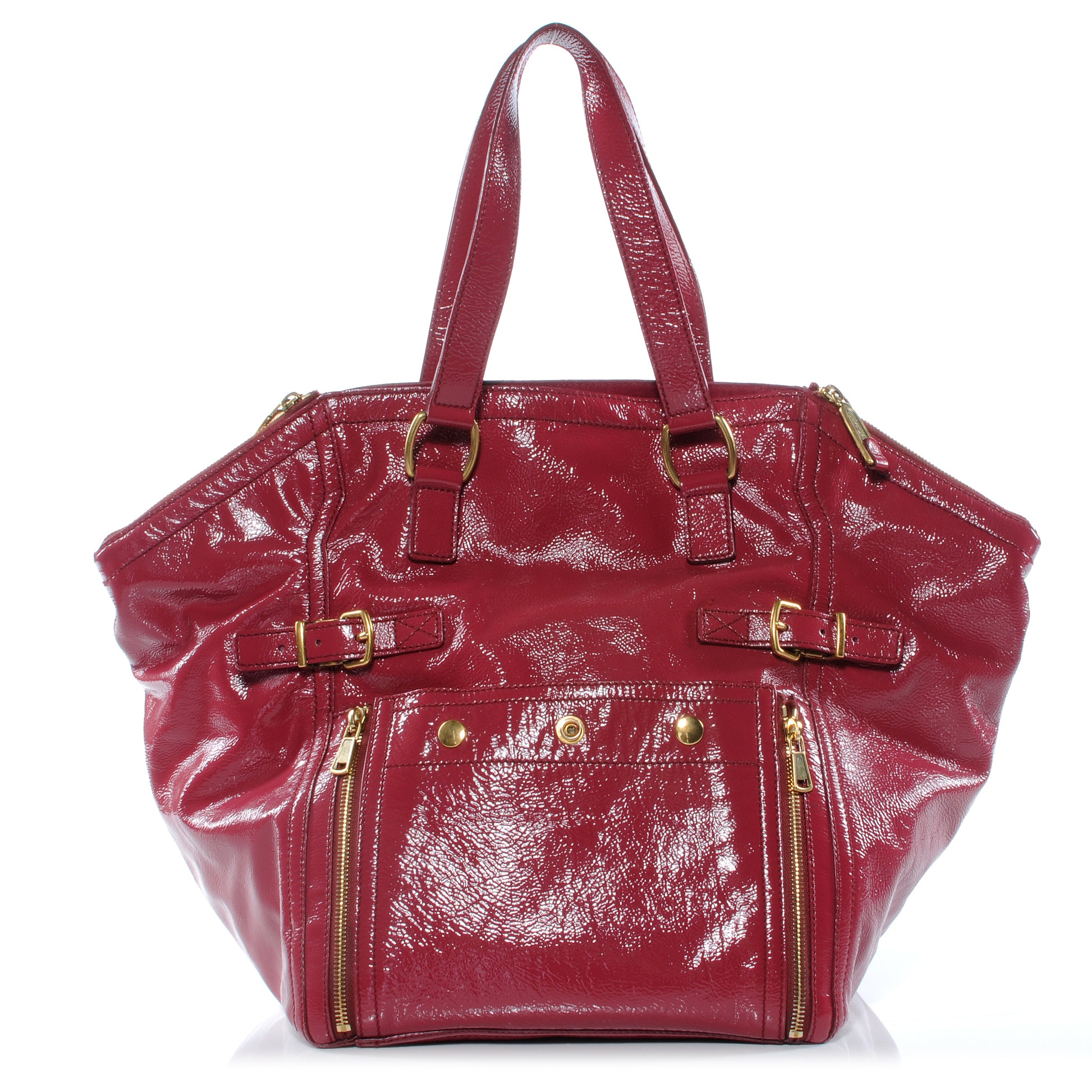 Saint Laurent Medium Patent Downtown Fuchsia 1 of 7