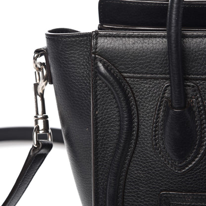 Celine Drummed Calfskin Nano Luggage Black 13 of 16