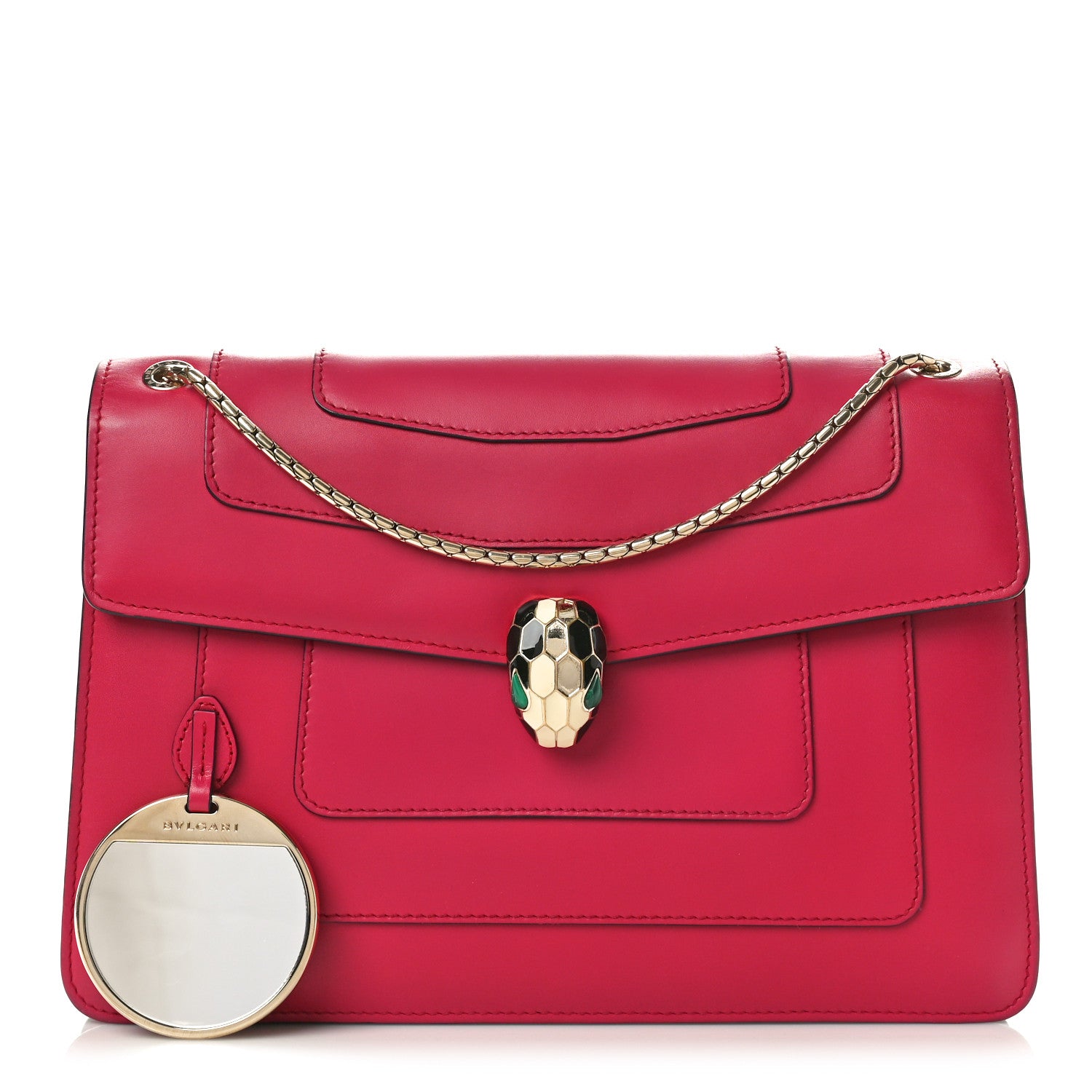 Bulgari Calfskin Serpenti Forever Crossbody Bag Pink 3 of 10