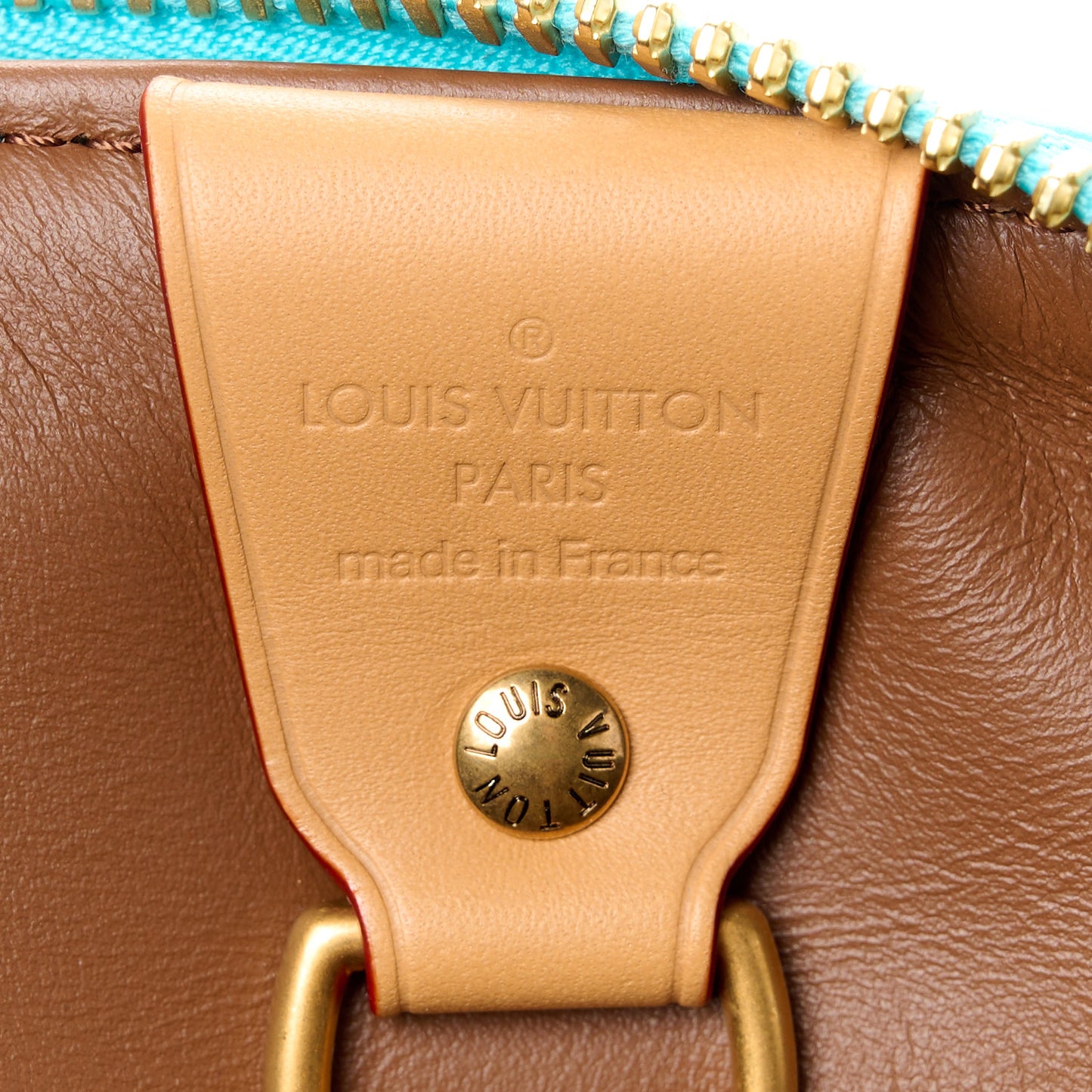 Calfskin Monogram Speedy P9 Bandouliere 40 Turquoise