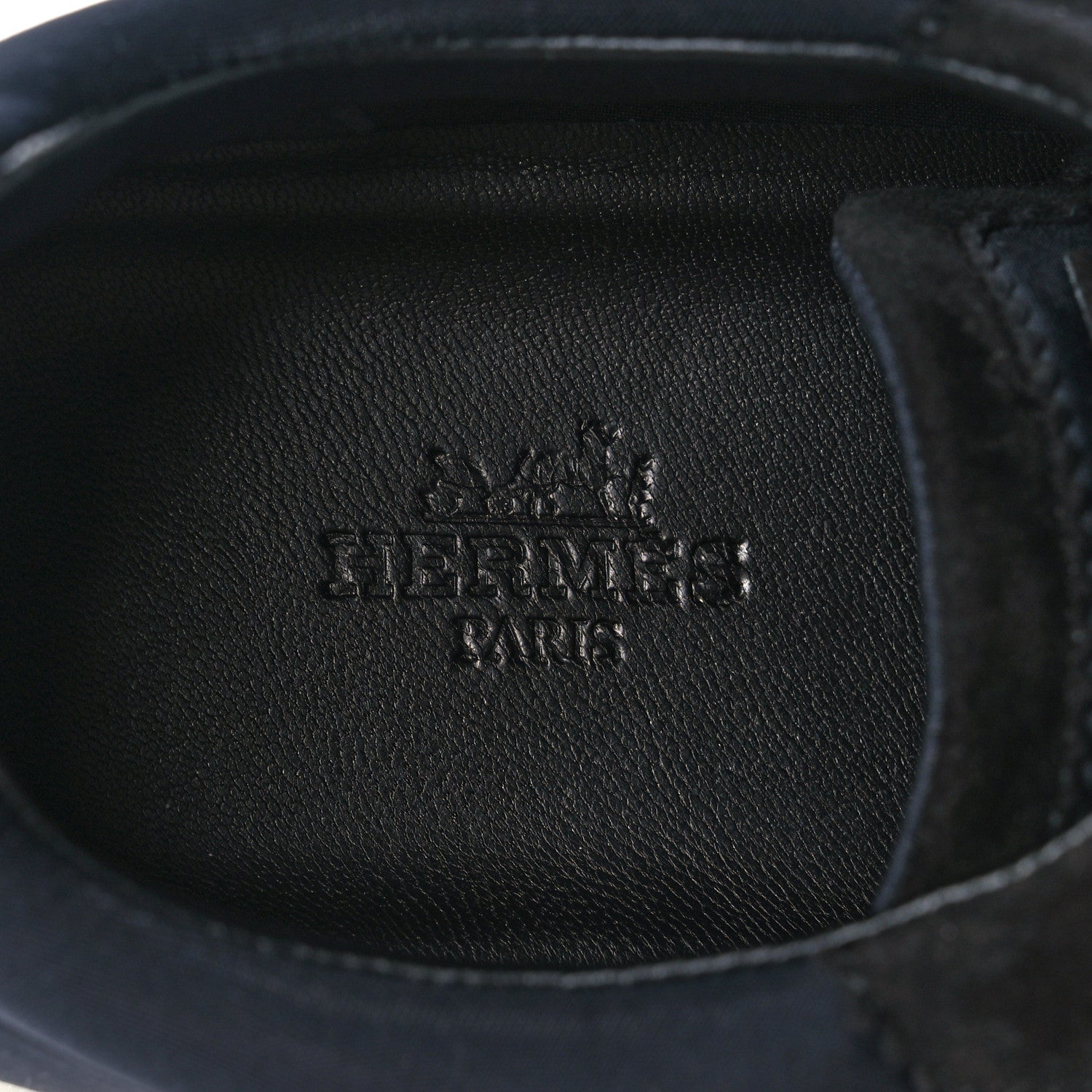 Hermes Technical Jersey Suede Goatskin Bouncing Sneakers 36 Black White 7 of 8