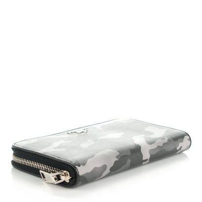 Prada Saffiano Camouflage Print Zip Around Wallet Marmo Dis Camouflage 4 of 8
