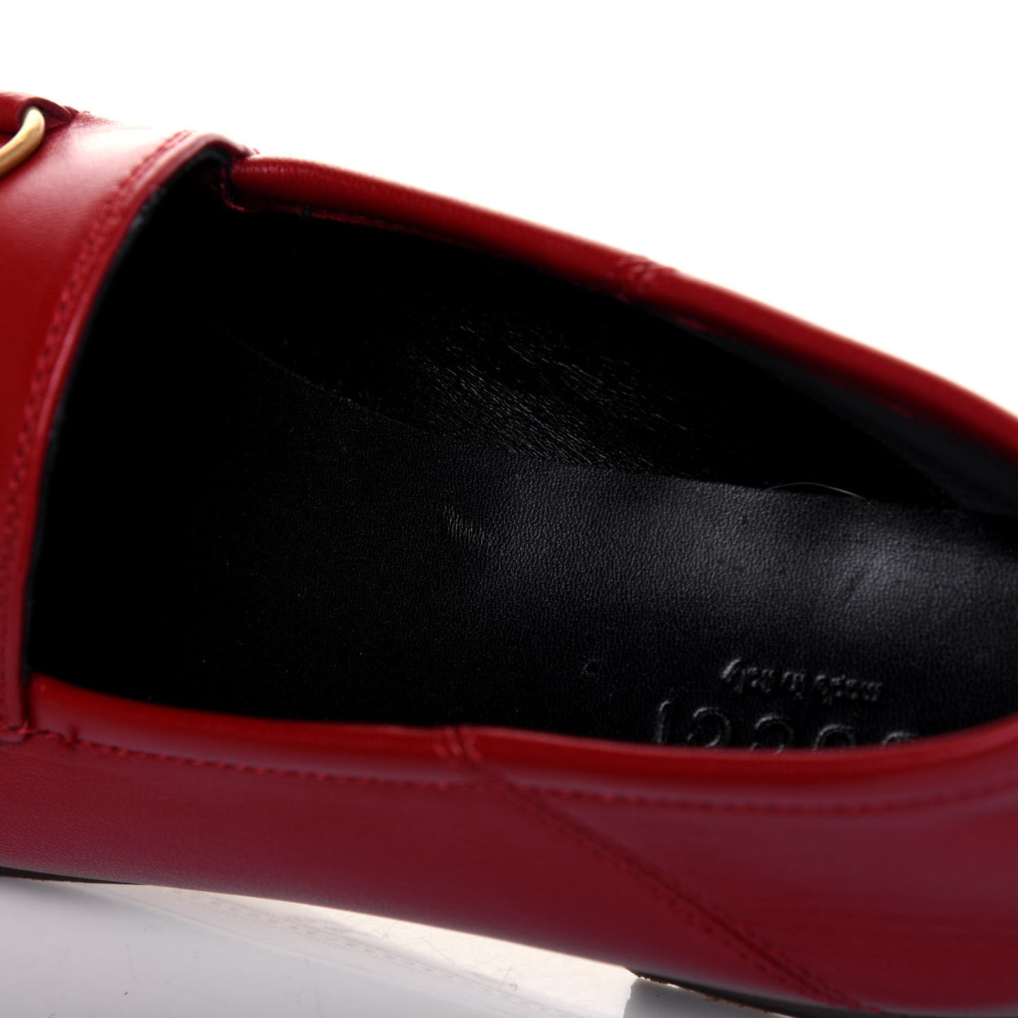Lambskin Womens Brixton Horsebit Loafers 37.5 Hibiscus Red