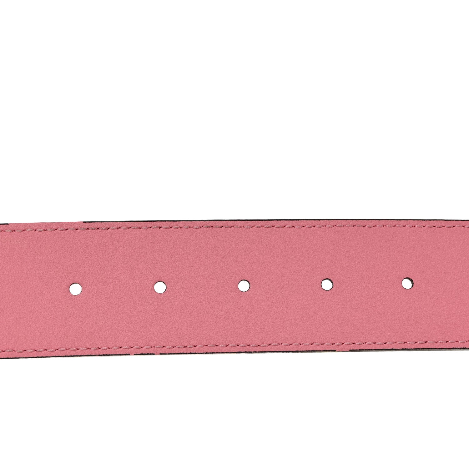 Gucci Supreme Canvas Textured Dollar Calfskin Pineapple Rose Double G 40mm Belt 85 34 Yellow Green Butter Pink 4 of 8