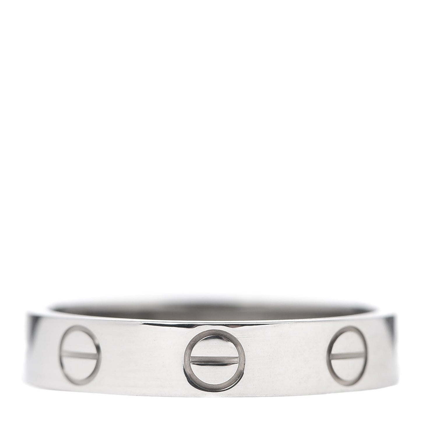 18K White Gold 3.5mm LOVE Wedding Band Ring 50 5.25