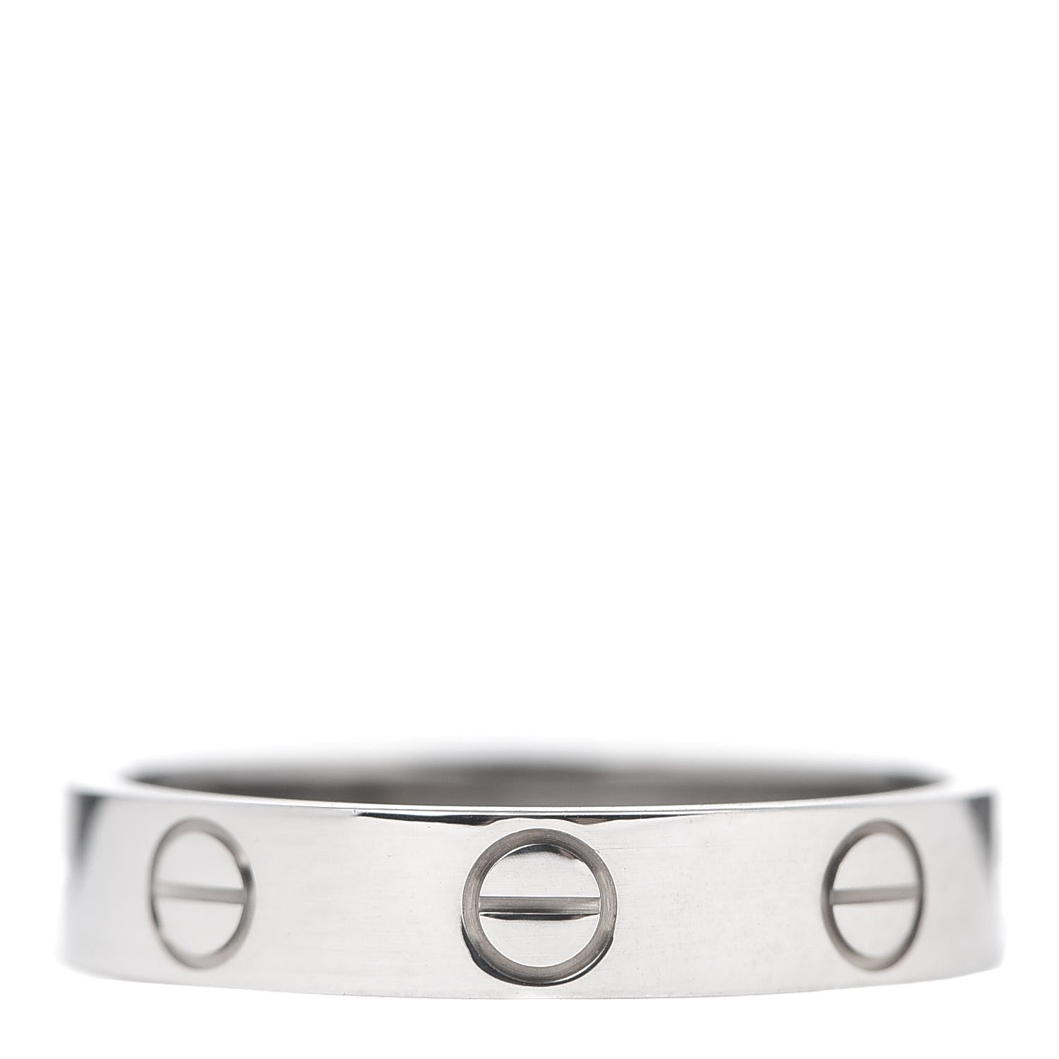 Cartier 18K White Gold 3.5mm LOVE Wedding Band Ring 50 5.25 3 of 4