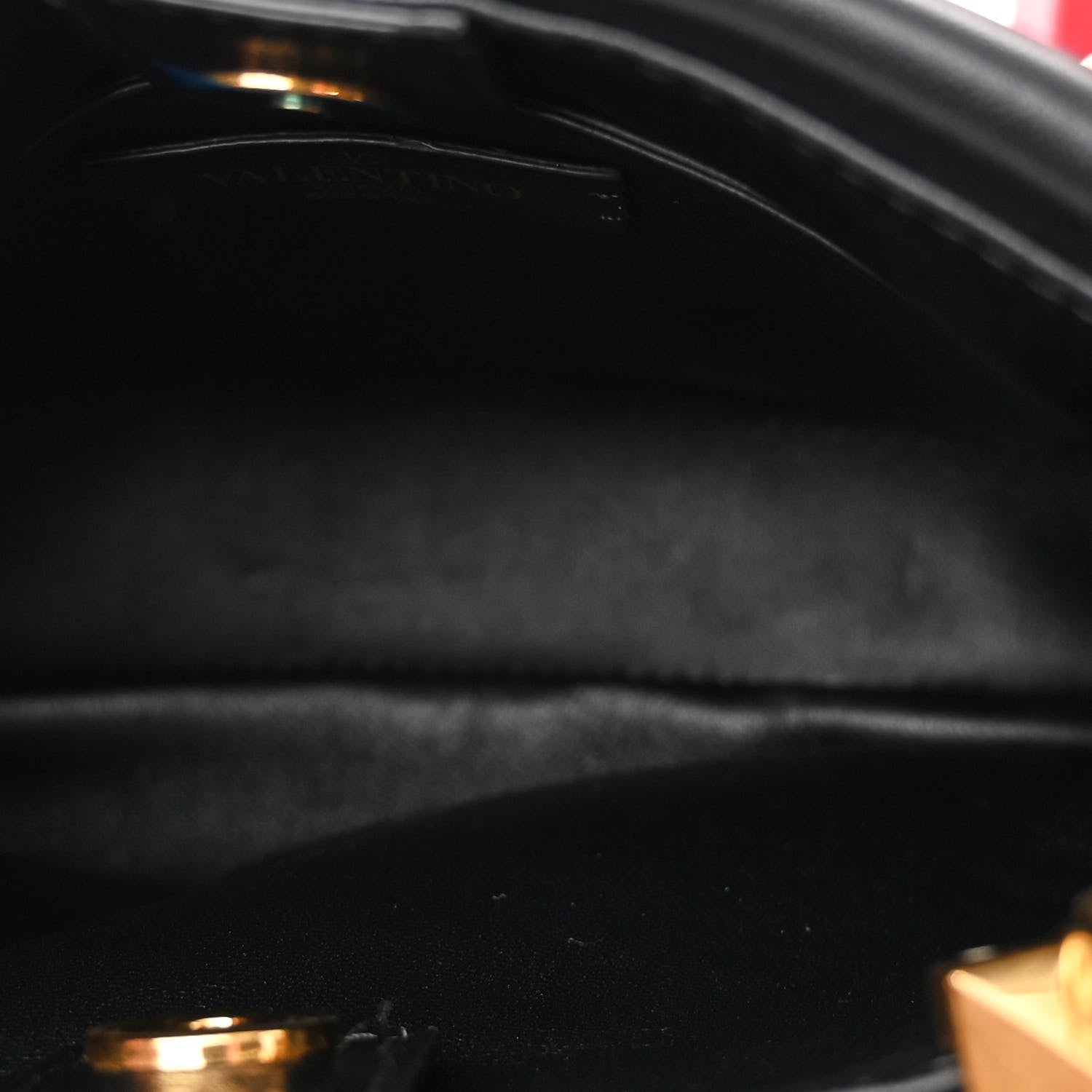 Valentino Garavani Nappa Small Roman Stud The Handle Bag Black 6 of 11