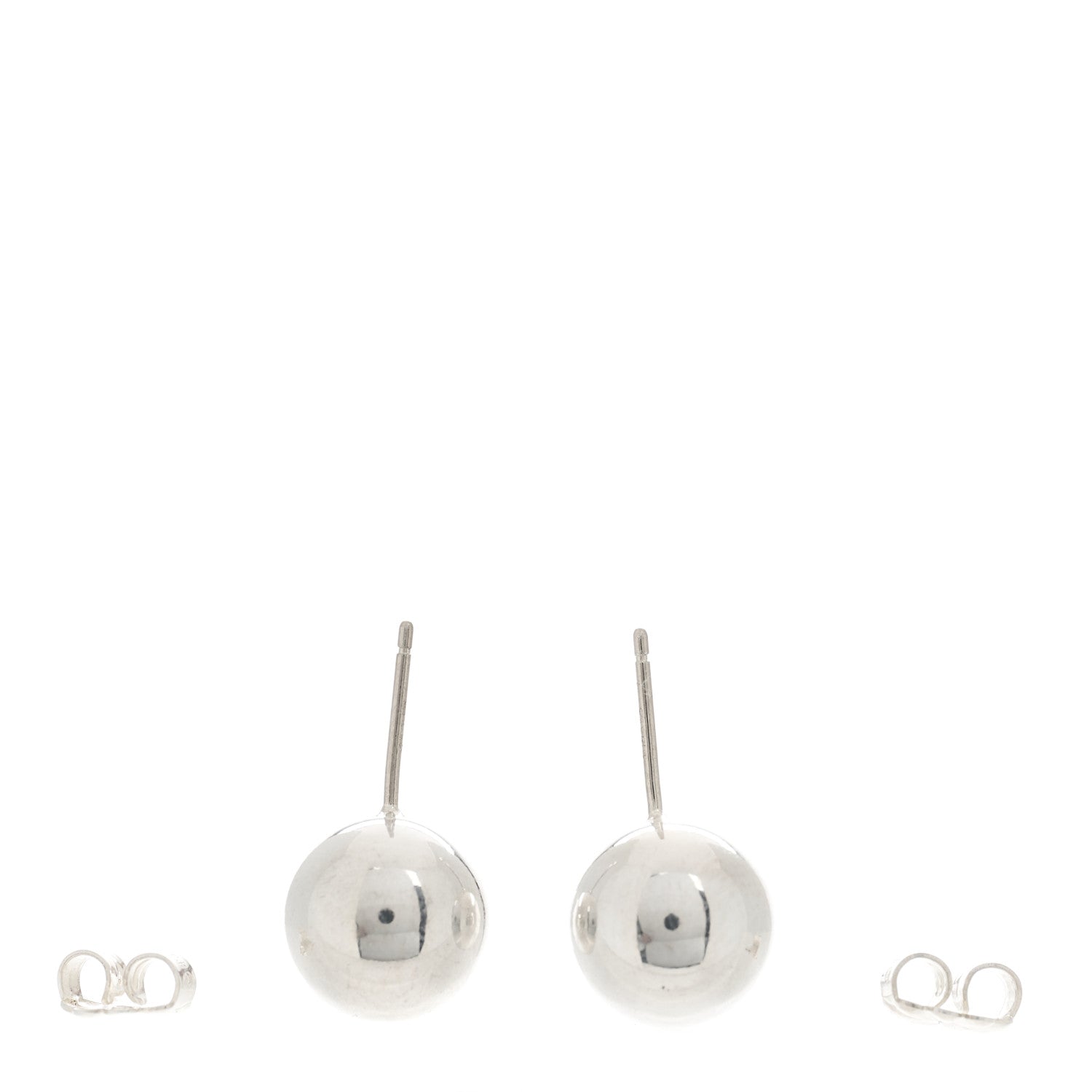 Tiffany Sterling Silver 8mm HardWear Ball Earrings 3 of 4