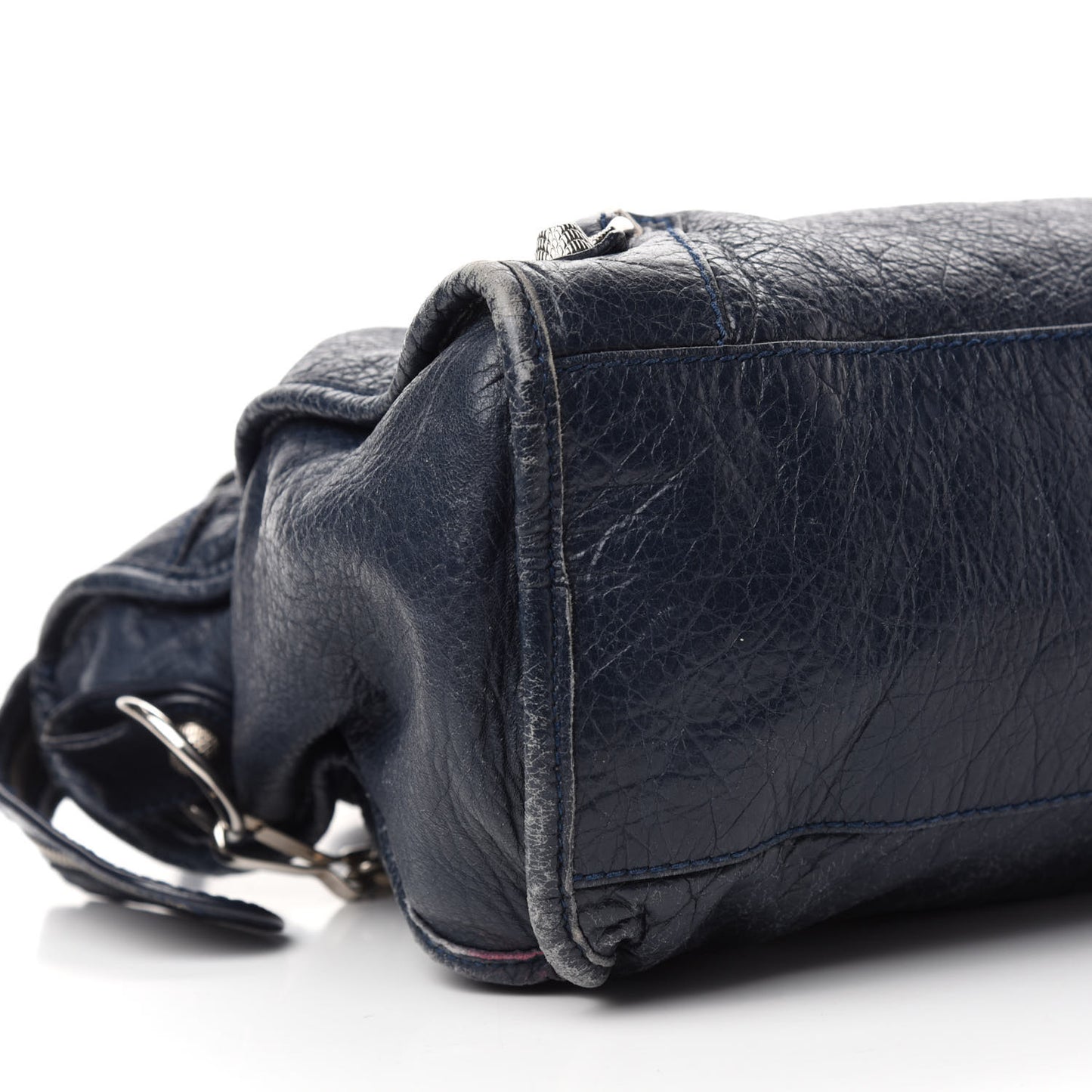 Agneau Giant 12 Silver Hardware City Bleu Obscur