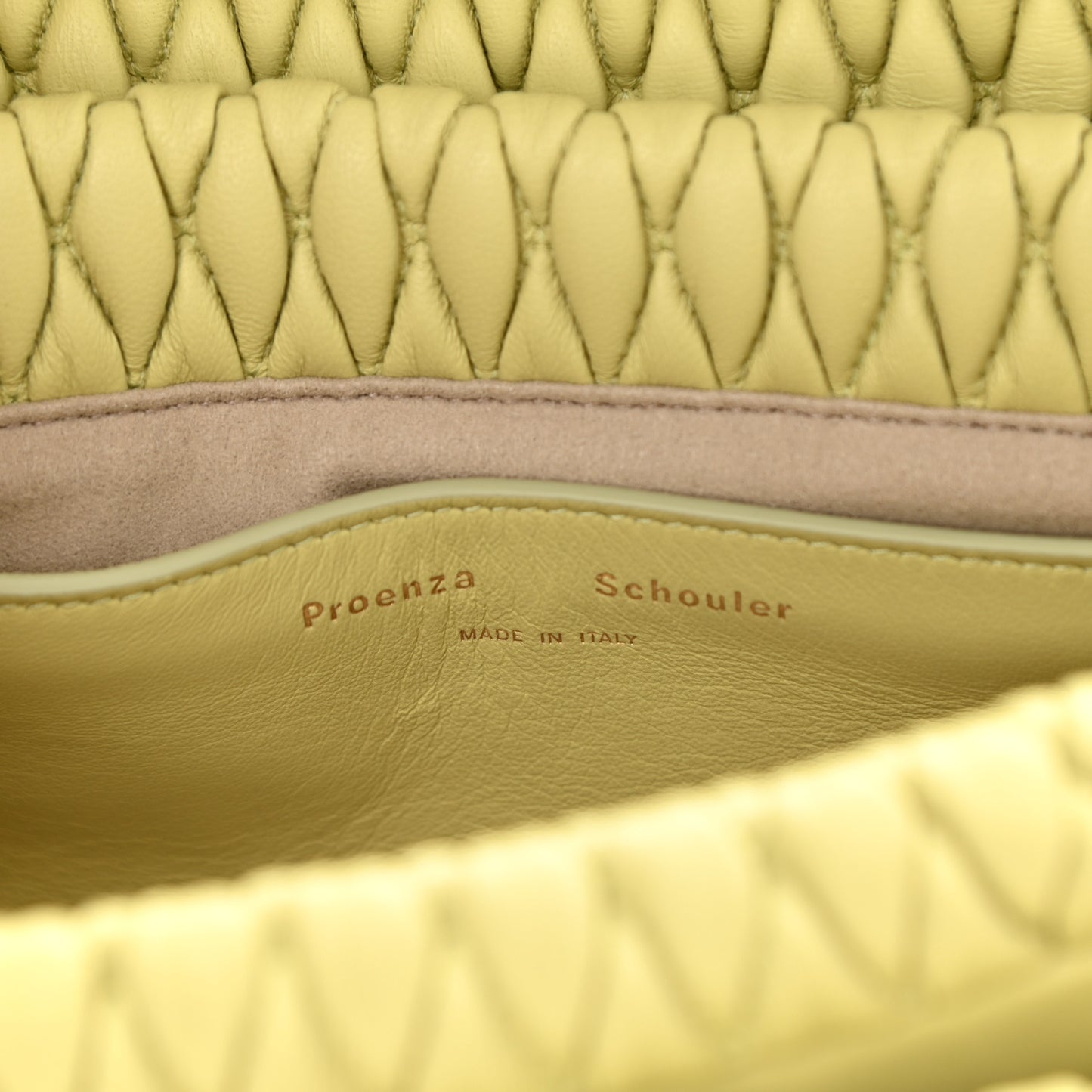 Lambskin Quilted PS Harris Small Shoulder Bag Pale Green