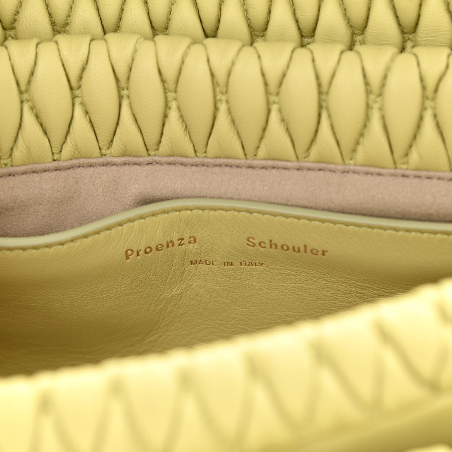 Proenza Schouler Lambskin Quilted PS Harris Small Shoulder Bag Pale Green 6 of 8