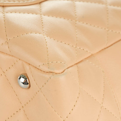 Chanel Calfskin Quilted Large Cambon Bowler Beige Black 8 of 12