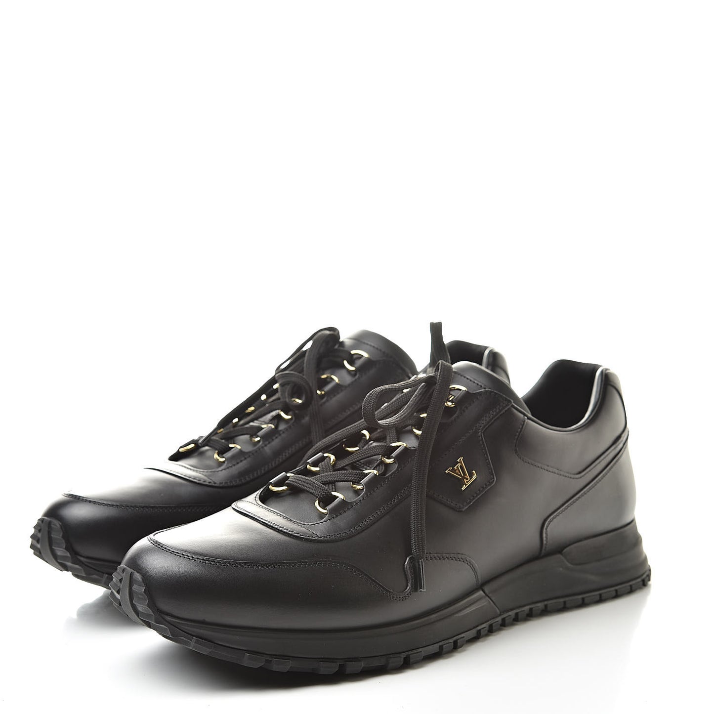 Calfskin Run Away Sneakers 12 Black