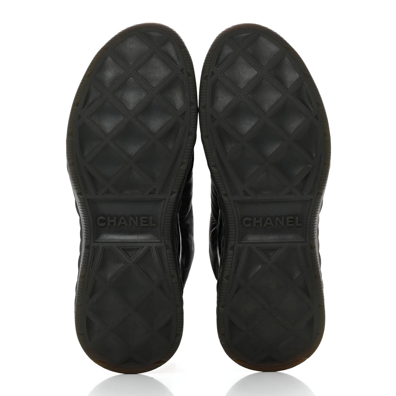 Chanel Nylon Suede Calfskin CC Sneakers 38 Black 5 of 12