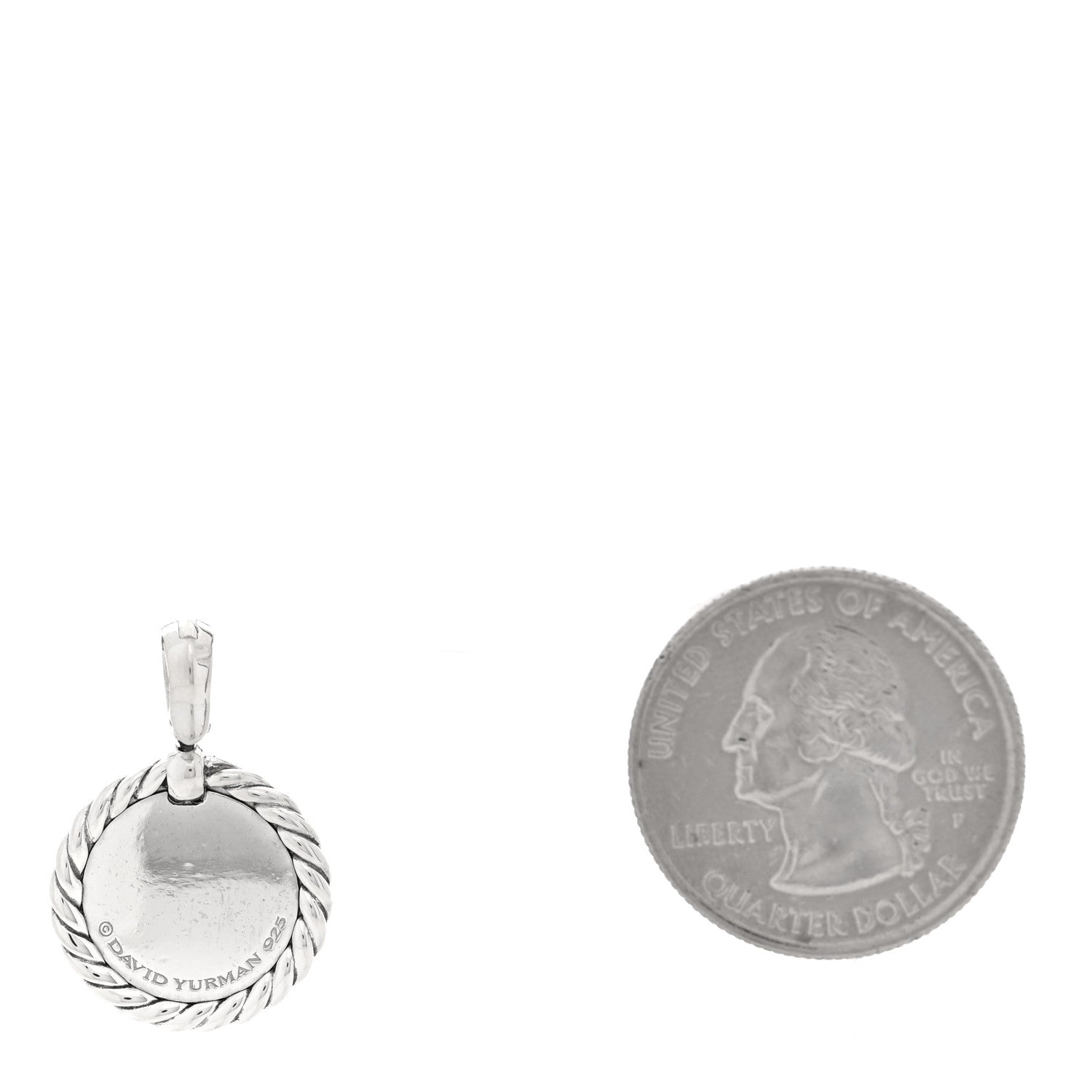 David Yurman Sterling Silver Diamond Initial B Charm 2 of 3