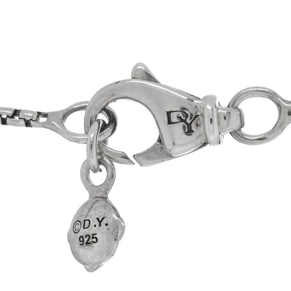 David Yurman Sterling Silver Diamond Stax Rondelle Pendant Necklace 4 of 4