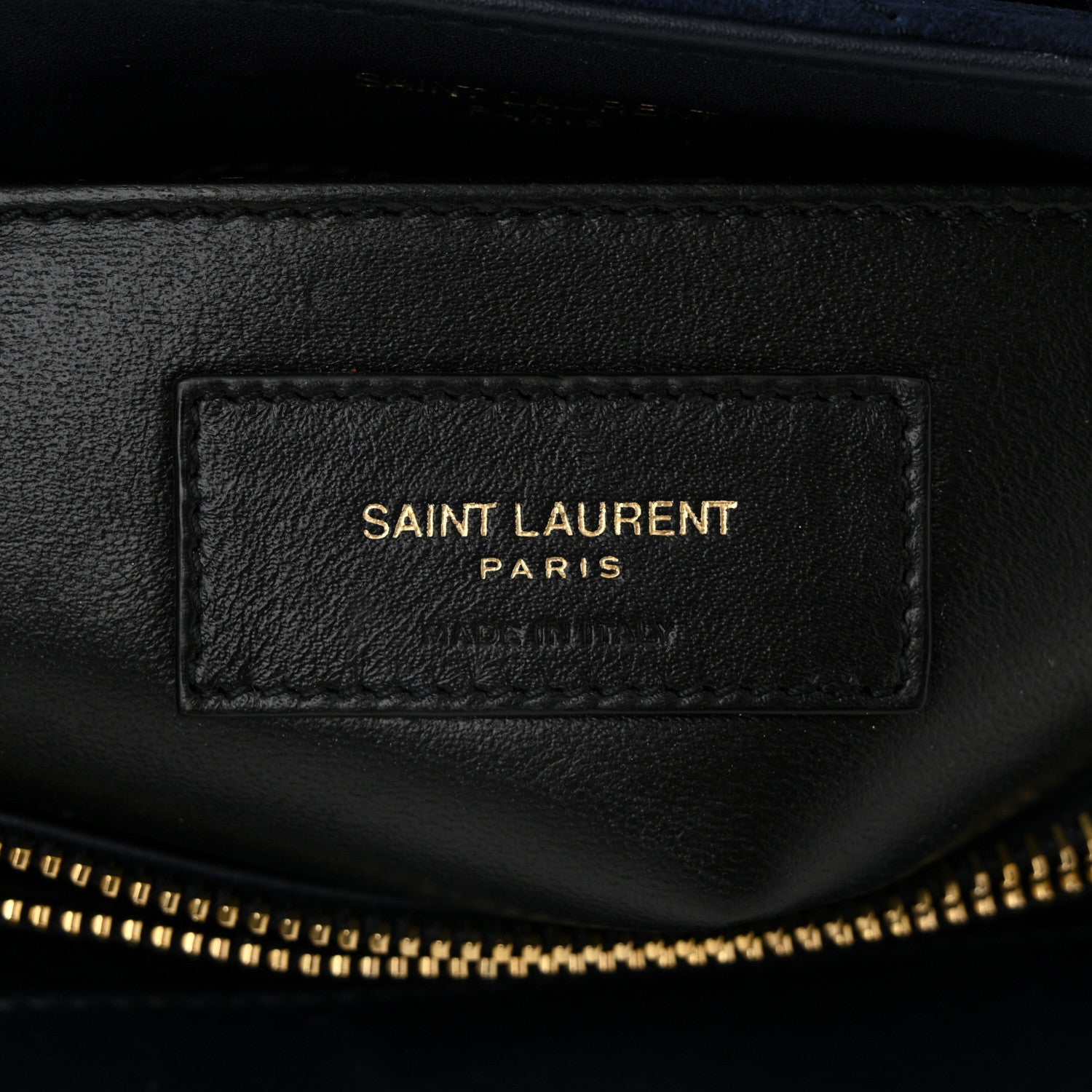 Saint Laurent Suede Calfskin Y Quilted Monogram Small Loulou Chain Satchel Deep Marine 6 of 11