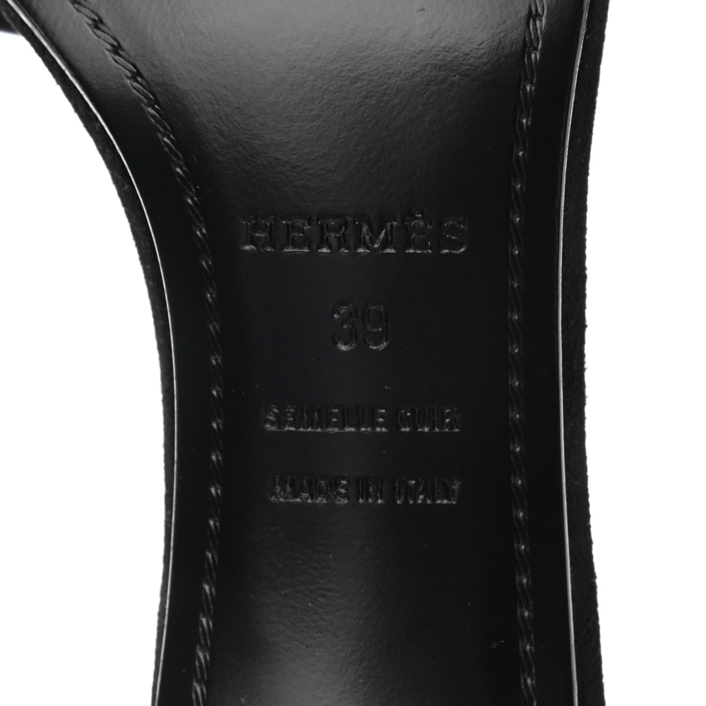 Suede Goatskin Crystal Premiere 70 Sandals 39 Black