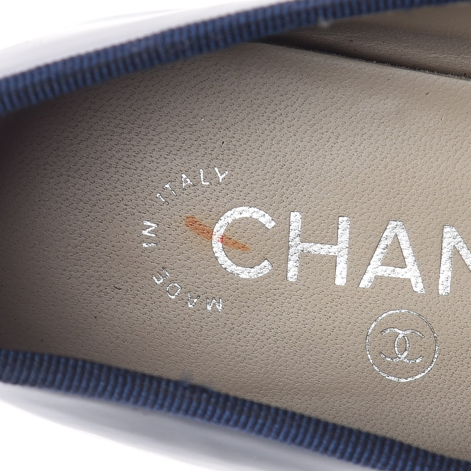 Chanel Patent Cap Toe Ballerina Flats 36.5 Blue 13 of 14