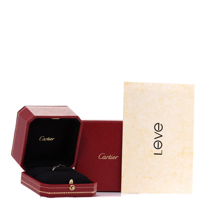 Cartier 18K White Gold 3.5mm LOVE Wedding Band Ring 55 7.25 5 of 5