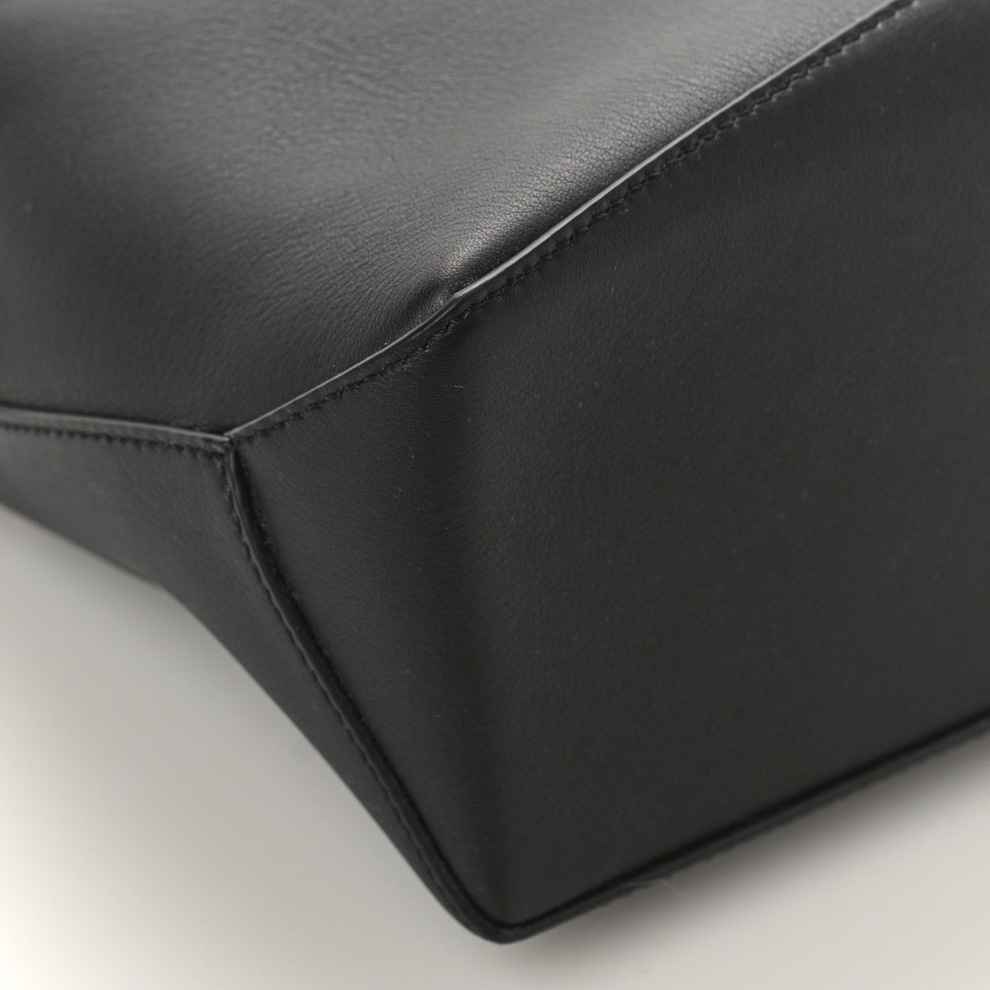 Calfskin Small Puzzle Edge Bag Black