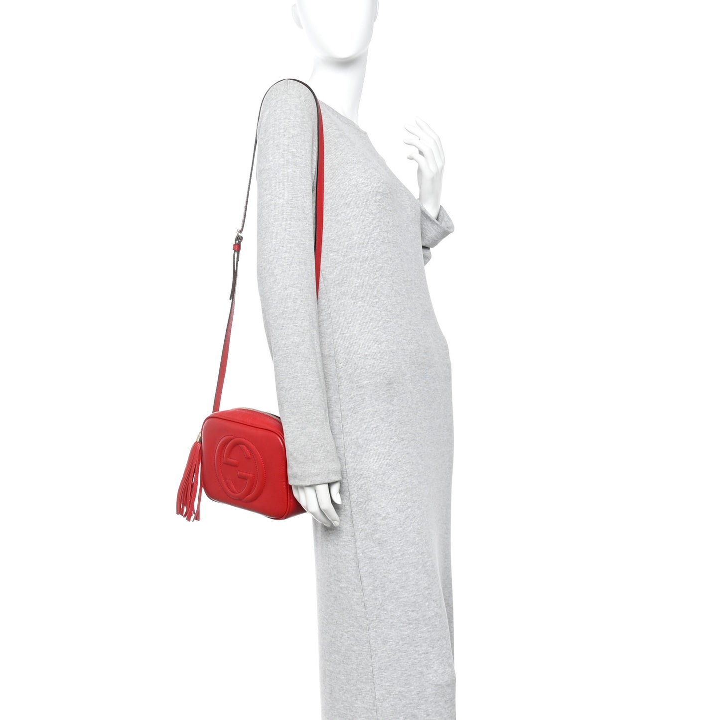 Pebbled Calfskin Small Soho Disco Bag Tabasco Red