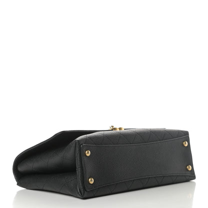 Chanel Grained Calfskin Stitched Flap Black 4 of 10