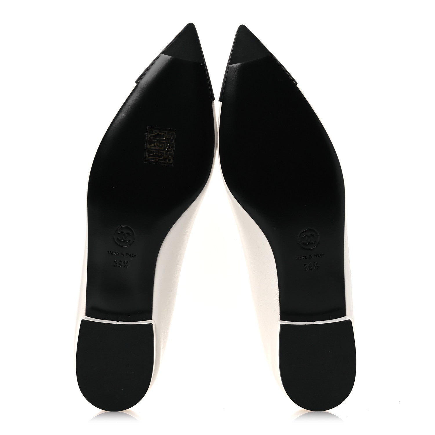 Chanel Shiny Lambskin Grosgrain Pearl Mary Janes Flats 39.5 White Black 7 of 11