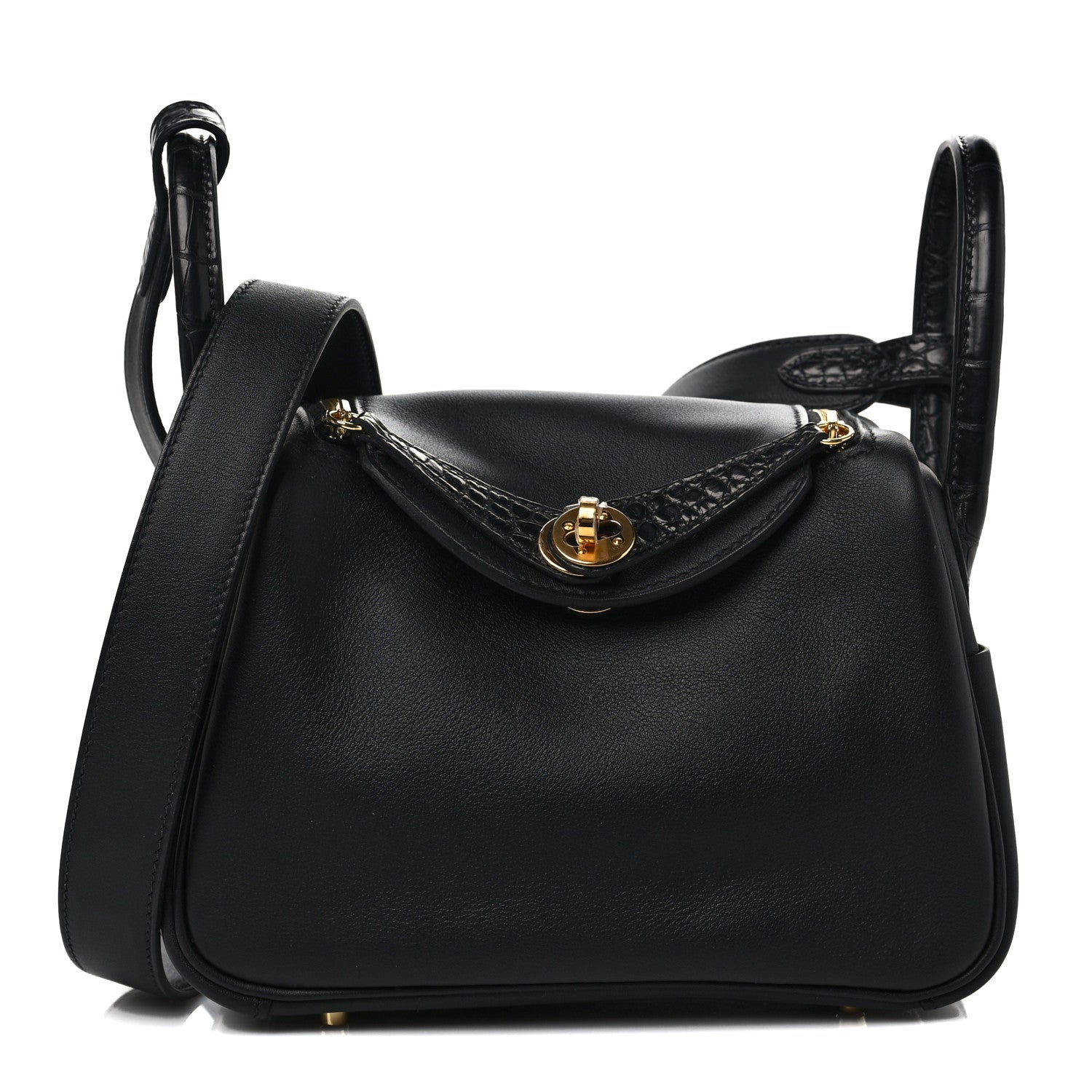 Hermes Swift Matte Alligator Mini Touch Lindy 20 Black 1 of 9