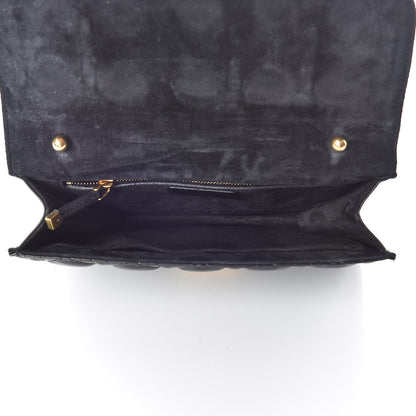 Christian Dior Lambskin Cannage Large Dioraddict Flap Bohemian Strap Black 9 of 11