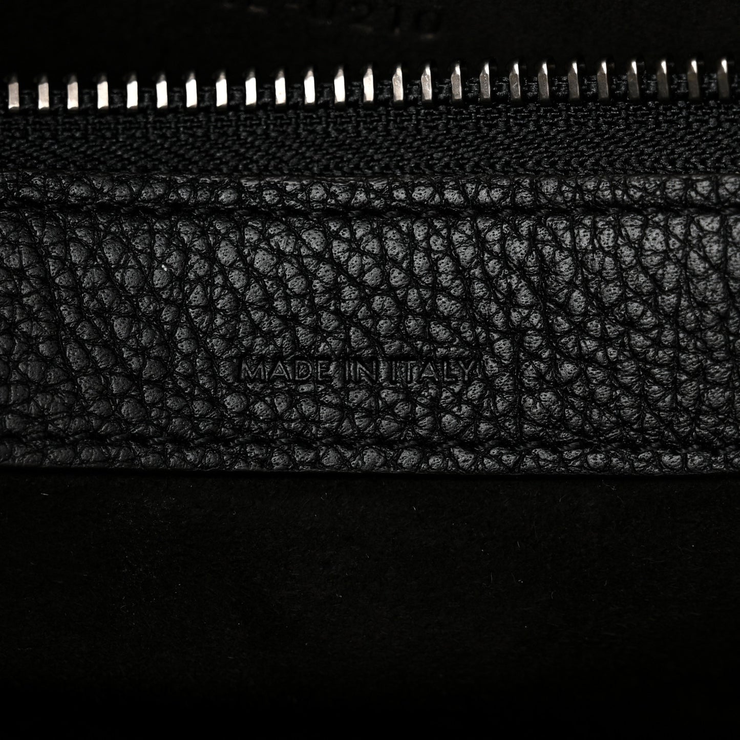 Drummed Calfskin Mini Luggage Black