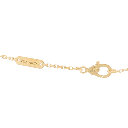Van Cleef & Arpels 18K Yellow Gold Mother of Pearl Vintage Alhambra Pendant Necklace 3 of 6