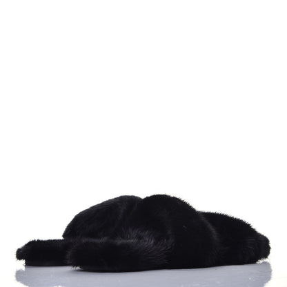 Saint Laurent Mink Bleach Slides 38 Black 4 of 7