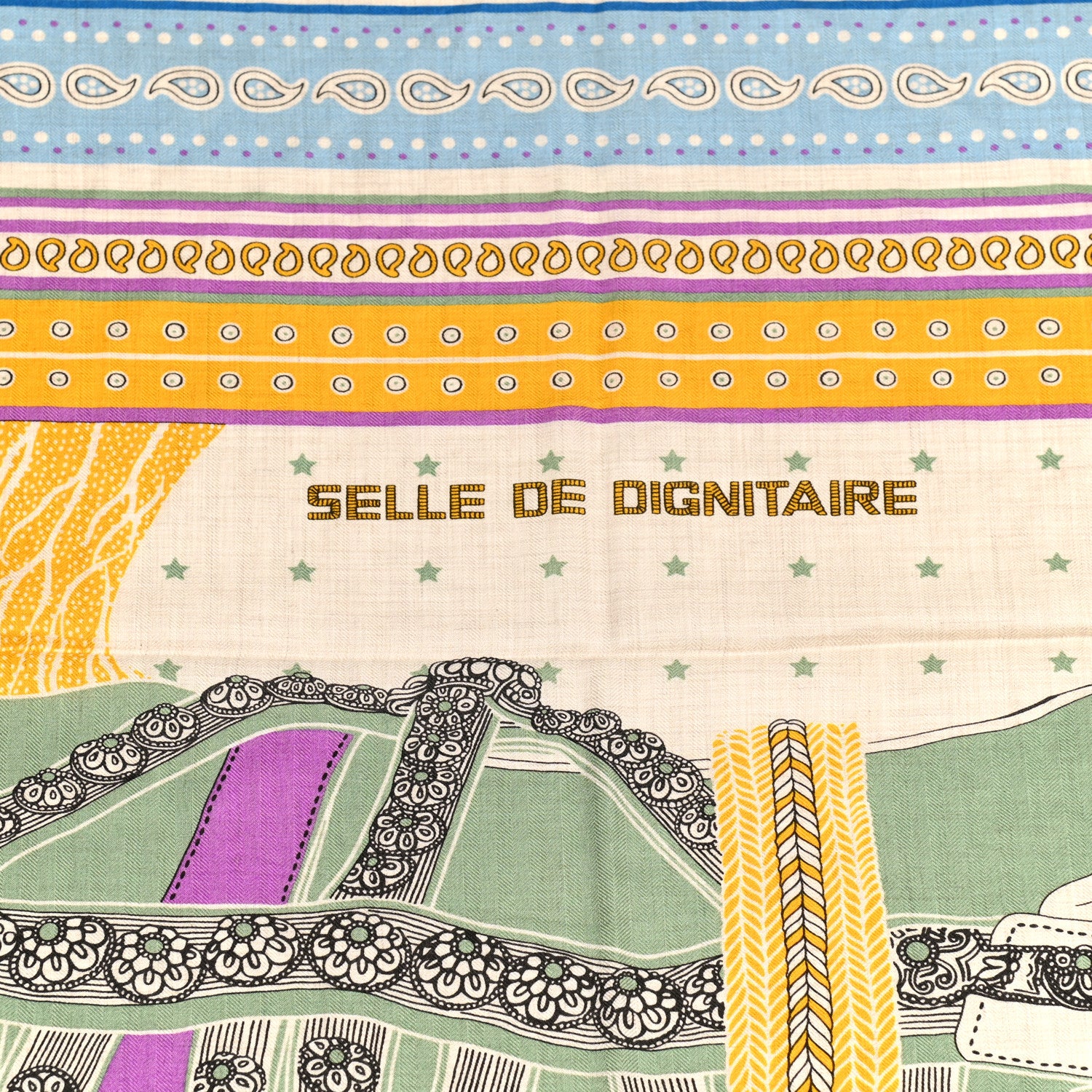 Hermes Cashmere Selle De Dignitaire Bandana Shawl 140 Vieux Rose Naturel 5 of 6