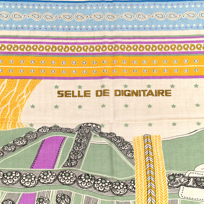 Hermes Cashmere Selle De Dignitaire Bandana Shawl 140 Vieux Rose Naturel 5 of 6