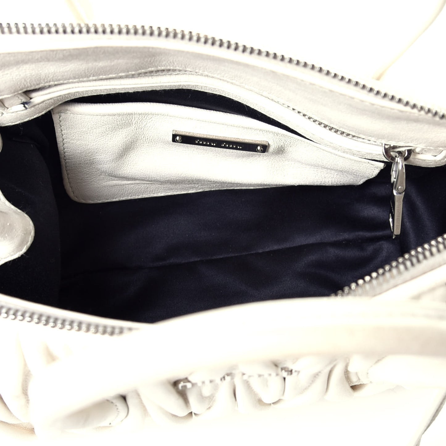 Nappa Matelasse Lux Mini Crossbody Tote Bianco