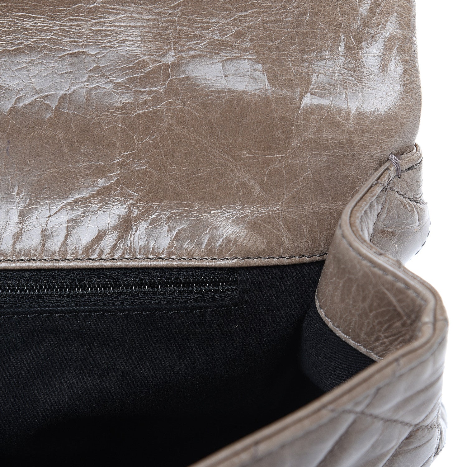 Chanel Glazed Calfskin Castle Rock Medium Flap Dark Beige 16 of 17