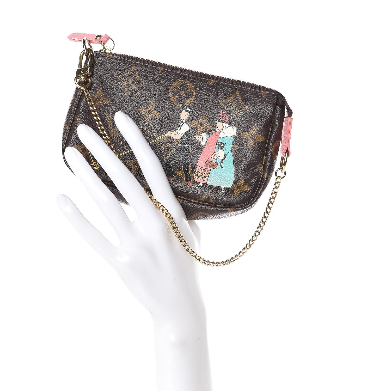Louis Vuitton Monogram Illustre Mini Pochette Accessories Rose 2 of 7