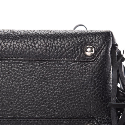 Burberry Grainy Calfskin Studded Fringe Baby Banner Tote Black 9 of 12