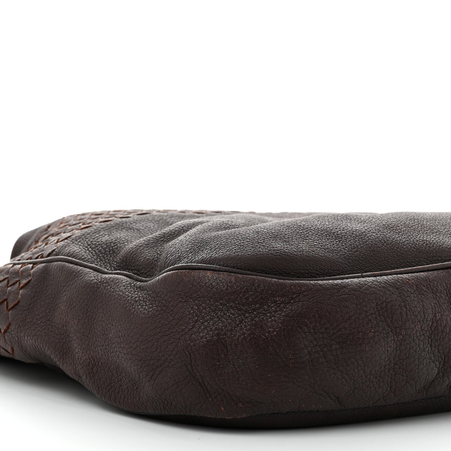 Cervo Intrecciato Shoulder Bag Ebano