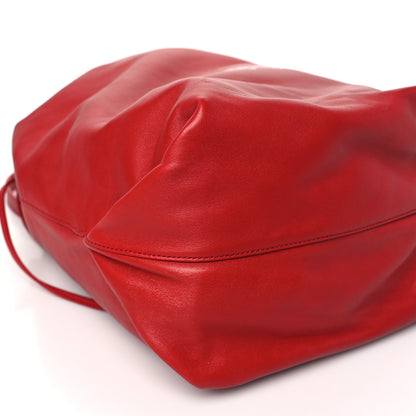 Saint Laurent Lambskin Teddy Drawstring Bag Eros Red 9 of 10