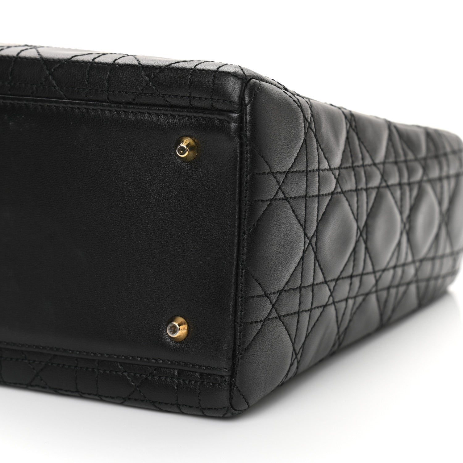 Christian Dior Lambskin Cannage Medium Lady Dior Black 10 of 10