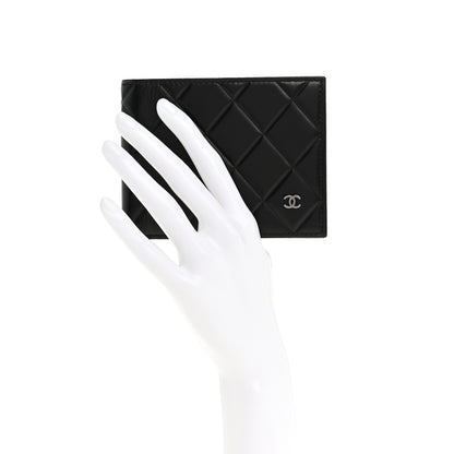 Chanel Calfskin Quilted Mens Small Pour Monsieur Wallet Black 2 of 11