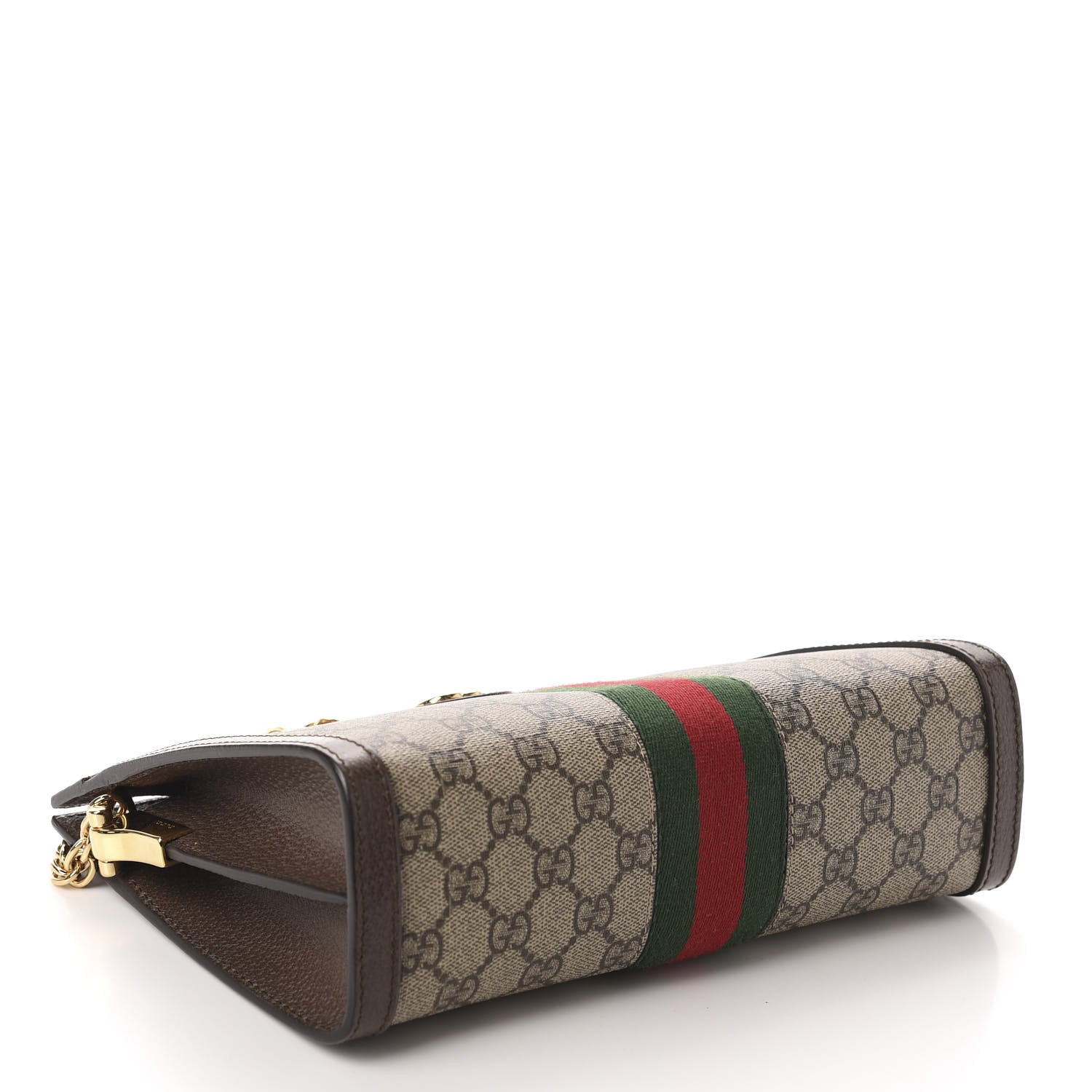 Gucci GG Supreme Monogram Web Small Ophidia Chain Shoulder Bag Brown 4 of 10