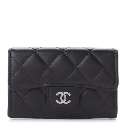 Chanel Lambskin Quilted Flap Card Holder Black 1 of 10