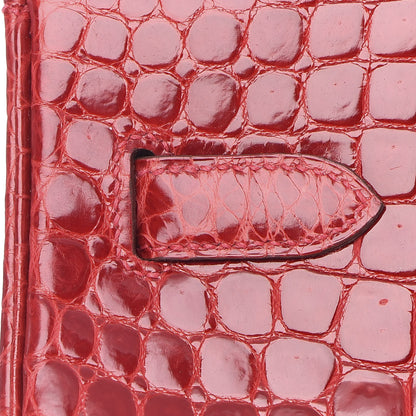 Hermes Shiny Porosus Crocodile Birkin 35 Rouge Vif 11 of 32