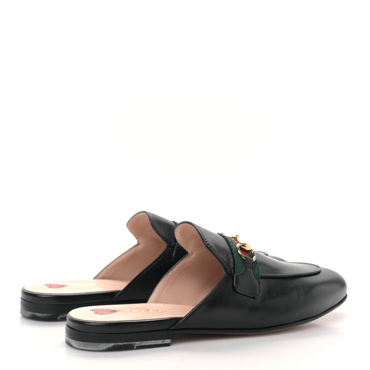 Gucci Malaga Kid Web Womens Princetown Slippers 39.5 Black 4 of 8